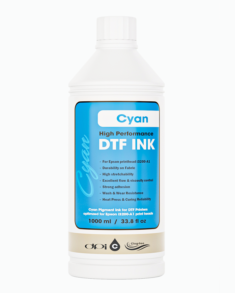 High Performance DTF Ink - Cyan (1 Liter)